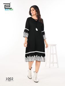 Kurti เดรสสั้นสำหรับผู้หญิง14กก. ดีไซน์ที่น่าสนใจเสื้อผ้าใส่ทำงานหนัก - Product Image 5