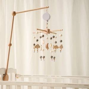 Culla/culla starry night nursery mobile in legno e feltro mobile nursery decor - Product Image 6