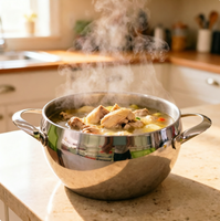 Ensemble de 5 casseroles en acier inoxydable 304 en forme de pomme - Ustensiles de cuisine en gros pour la maison