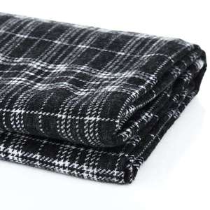 Tissus polaires brossés simples en rayonne tr 69% Poly 28% personnalisés tissu à carreaux tartan tricoté interlock pour vêtements - Product Image 1