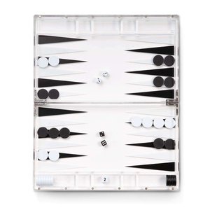 Từ thanh lịch lucite rõ ràng Acrylic backgammon bộ màu đen và trắng màu xanh hồng lucite backgammon Bộ - Product Image 2