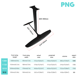 JFS 910 Aluminum Carbon Fiber Hydrofoil Mast for Wave <b>Surfing</b>-Black 8kg 1 Year Warranty Portable Waterproof Eco-Friendly JFS 910 - Product Image 5