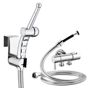 Modern 304 SS Polished Chrome Hot and Cold Water Mixer Toilet Bidet Shower <b>Spray</b> shattaf <b>set</b> - Product Image 1
