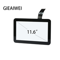 Kit de Panel Táctil PCAP EETI de 11.6 Pulgadas, Interfaz USB I2C de 10 Puntos, Vidrio Templado de Dureza 6H