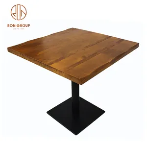 High Quality Modern Factory Custom Outdoor Garden Restaurant Cafe Coffee Shop Furniture Supplier Cafe Dining Wood Table