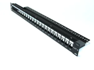 XXD OEM 19 Inch 24 Ports 110 Patch Panel 1U FTP UTP Cat6 180 Degrees Keystone Jack With Network Patch Panel