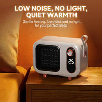 Chauffage compact PTC 800W silencieux à chauffage rapide, portable pour bureau, maison et salle de bain avec protection contre la surchauffe