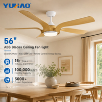 Ventilateur de plafond LED BLDC avec télécommande, 56 pouces, 5 pales en ABS, pour hôtels, restaurants, usines OEM ODM