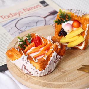 ของตกแต่งรูปขนมเดนิชผลไม้ปลอมเหมือนจริง สำหรับตกแต่งหน้าต่าง<span class=keywords><strong>ร้าน</strong></span>ครัว คาเฟ่ เบเกอรี่ และตกแต่งโต๊ะบ้านอย่างมีสไตล์ - Product Image 5