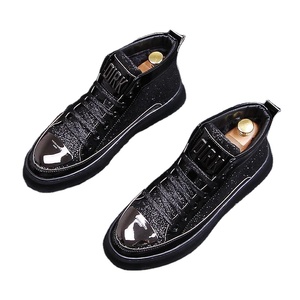 Nouvelles baskets montantes décontractées pour hommes 2026, style Ins, avec empeigne tricotée et plateforme, pour étudiants - Product Image 2