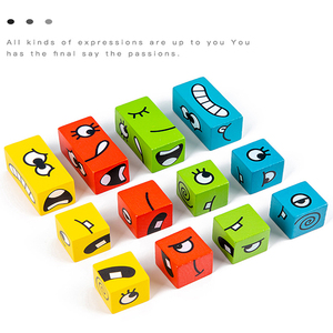 Hình Dạng Tùy Chỉnh Thay Đổi Khuôn Mặt Cube Cartoon Kid Đồ Chơi Giáo Dục Trẻ Em Cha Mẹ Trẻ Em Máy Tính Để Bàn Thử Thách Cấp Độ Trò Chơi Đồ Chơi Bằng Gỗ - Product Image 4