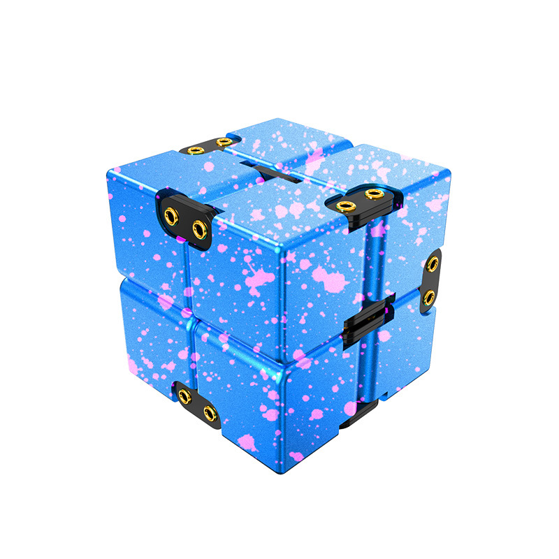 Cubo de Rubik Rivet Infinity Azul y Rojo Rosado