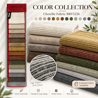 Tissu d'ameublement en chenille 100 % polyester, 480 GSM, poids lourd, pour canapé, vente en gros, lot en stock