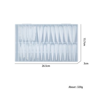 ZHI JIA 150 pièces Formes doubles pour <span class=keywords><strong>ongles</strong></span> en plastique, motif papillon, lignes de graduation internes, réutilisables, pour extension de gel, capsules d'<span class=keywords><strong>ongles</strong></span> artificiels pour nail art - Product Image 6