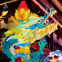 Sculpture de lanterne de dragon géant - Dragon lumineux pour festival chinois, défilés et décorations d'événements