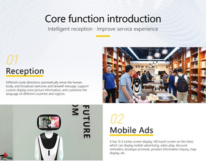 Robot de réception intelligent <span class=keywords><strong>Alpha</strong></span> AI Timo, robot serveur pour hôtels, magasins de détail, salles d'exposition, écoles - Product Image 5