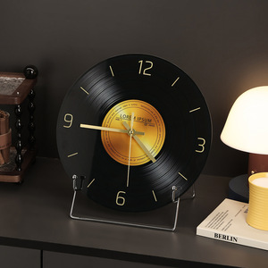 Modern Adjustable Analog Tabletop Glass Clock <strong>Retro</strong> Home <strong>Decor</strong> Desktop Ornament Living Room Office Light Luxury Decoration - Product Image 4