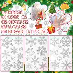 Juego de 6 Pegatinas Decorativas Navideñas para Ventanas y Puertas, Pegatinas para Ventanas de Fiesta, Pegatinas para Ventanas de Año Nuevo - Product Image 6