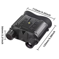 Jumelles de vision nocturne montées sur la tête, pour sports de plein air, caméra d'observation de la faune, dispositif de visualisation infrarouge, étanche et portable