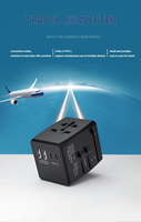 Adaptateur de voyage international USB SL-199-3U-T Type C avec 3 ports de sortie USB, courant nominal 8A, prise ABS, 100-240V, IP65, CN/EU