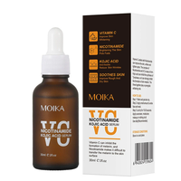 Sérum éclaircissant Moika à l'acide kojique et à la niacinamide 30 ml, éclaircissant, apaisant, régulateur de sébum, réduit les taches brunes, atténue la rugosité