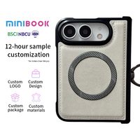 Étui de protection intégral en cuir PC ultra-pliable style animalier avec support magnétique rotatif pour iPhone Duo