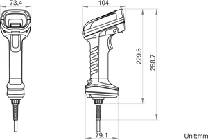 Lecteur de codes-barres industriel portable filaire 1D 2D MV-IDH7010P-07-SR-L Remplacement du DS3608-DP - Product Image 2
