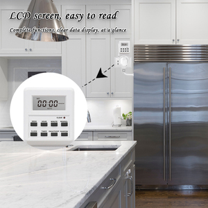 THA Plug <span class=keywords><strong>Timer</strong></span> Digital Switch Outlet Temporizador De Cozinha Eletrônico Outlet 12/24 Horas Ciclo Programável <span class=keywords><strong>Timer</strong></span> Outlet Configuração do Tempo - Product Image 3
