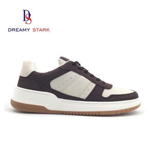 Baskets montantes pour hommes en cuir de vache véritable de haute qualité, bicolores, avec logo personnalisé, faites à la main, respirantes, confortables pour l'automne et les mariages - Product Image 3