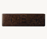 Tables console de salon de luxe console multimédia 4 portes en bois de chêne pour l'intérieur