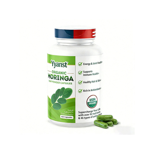 Capsules de Moringa de haute qualité, marque privée, pour soutenir la santé immunitaire, stimuler l'énergie et favoriser la santé des cheveux et de la peau. - Product Image 1