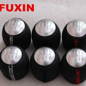 Pomo de palanca de cambios de cuero Fuxin de 5 y 6 velocidades manual para Alfa Romeo 159 Brera Spider 2005 2006 2007 2008 20 - Product Image 1