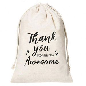 Sac cadeau de Noël en lin fabriqué en usine pour le rangement de bijoux, sac à cordon anti-poussière, écologique, recyclable, couleur personnalisée - Product Image 5