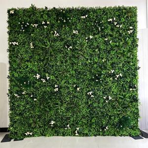 Decoraciones de Pared para Bodas con Hojas Verdes de Tacto Real, Fondo Floral de Seda Artificial, Rosas Blancas, Decoración para Fiestas - Product Image 4