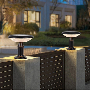 5W Modern Garden LED Pillar Lamp IP65 Waterproof Outdoor Solar Powered Main Gate Door Light Villa Courtyard Post Pillar Fence - Product Image 1