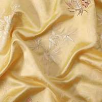 Tissu populaire de luxe en polyester et bambou brodé papillon, toucher soyeux, pour Abaya et vêtements de style chinois