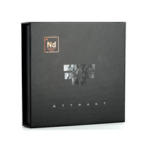 Caja de Regalo Magnética Personalizada de Lujo, Caja de Embalaje de Papel Rígido Negro Mate con Logotipo en Lámina Dorada para Joyería y Regalos Premium