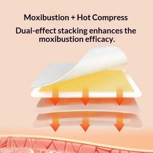 Patch de Moxibustion Auto-Chauffant à l'Armoise, Compresse Chaude Utérine pour Soulager le Froid Abdominal, Réchauffeurs Corporels Jetables - Product Image 3