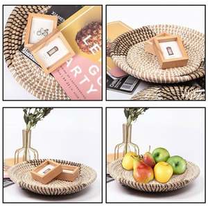 Idée de décoration pour grande <span class=keywords><strong>maison</strong></span> <span class=keywords><strong>Monde</strong></span> global Décor jonc de mer Assiettes murales <span class=keywords><strong>Chambre</strong></span> fille adulte Déco Bleu et vert Côtier - Product Image 3