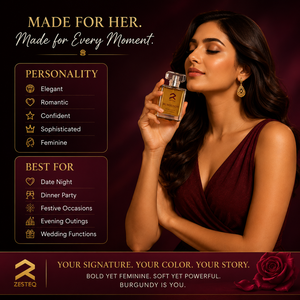 Parfum Zesteq Bourgogne pour Femme 30 ml Eau de Parfum Liquide Longue Durée Rose Miel Vanille Floral Élégant Usage Quotidien Coffret Cadeau - Product Image 3