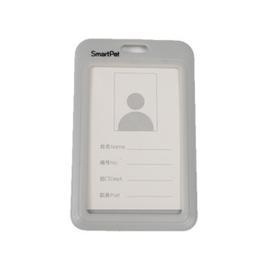 SmartPet Badge <b>Holder</b> Plastic Opaque Card Sleeve Modern Simple Style Employee <b>ID</b> Card Case - Product Image 5