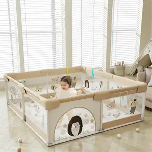 Corralito plegable de tela Oxford para niños de interior, valla de seguridad para bebés, corralito para bebés, corralito para niños