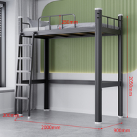 Multifunktionales Stahl-Etagenbett mit Oberbett und Untertisch Apartment-Etagenbett mit Kleiderschrank Studenten-Wohnheimbett