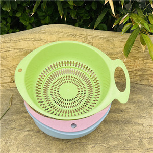 Drain <b>Basket</b> <b>Plastic</b> Kitchen Colander 30.5 Cm Long 24 Cm Wide 10 Cm High Bpa Free For Fruit Vegetable Draining - Product Image 3