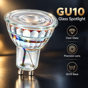GU10 ไฟสปอตไลท์หลอดไฟ LED 5W แก้ว AC 230V 500-550LM หรี่แสงได้ ไม่กระพริบ 60 องศามุมลำแสง 16 ชิ้น SMD 2835 - Product Image 1