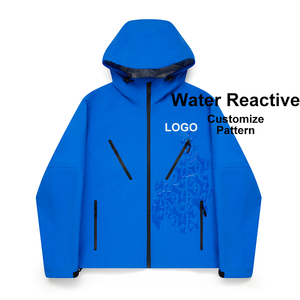 Veste d'Hiver Coque Réactive à <span class=keywords><strong>l</strong></span>'<span class=keywords><strong>Eau</strong></span> Personnalisable Imprimé Magique 100% Étanche Hydrochromique pour Hommes et Femmes - Product Image 1
