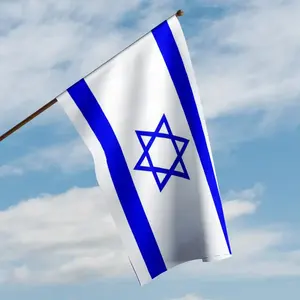 Bandera de Israel de 3x5 pies más vendida para eventos, Bandera de países nacionales de Israel al por mayor, bandera personalizada dropshipping