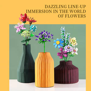 Ensemble de construction Bouquet de fleurs artisanat en plastique créatif nouveauté bloc de construction jouets 371 pièces blocs de construction de fleurs cadeaux parfaits - Product Image 6