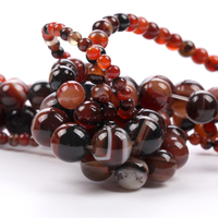 AsVrai U naturel rêve rouge Agates pierre perles rondes en vrac pour la fabrication de bijoux 4/6/8/10/12 MM bracelets à bricoler soi-même accessoires en gros