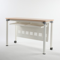 Table d'étude scolaire commerciale Hengfeng, nouvelle conception, économique, contemporaine, écologique, durable, en acier et bois
